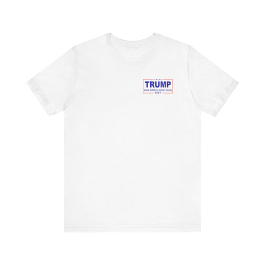 TRUMP FIST UP (back) LOGO (front) T-shirt